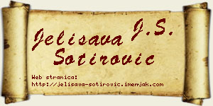 Jelisava Sotirović vizit kartica